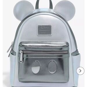 Loungefly Disney100 Mickey Mouse Platinum Mini Backpack